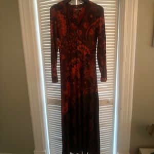 immaculate red and black dress long sleeve